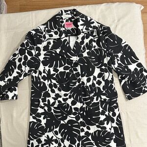 Kate Spade Black and White Floral Jacket
